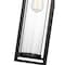 Z-Lite Dunbroch 1 Light Outdoor Wall Sconce, Black & Clear 584B-BK - alternate 2